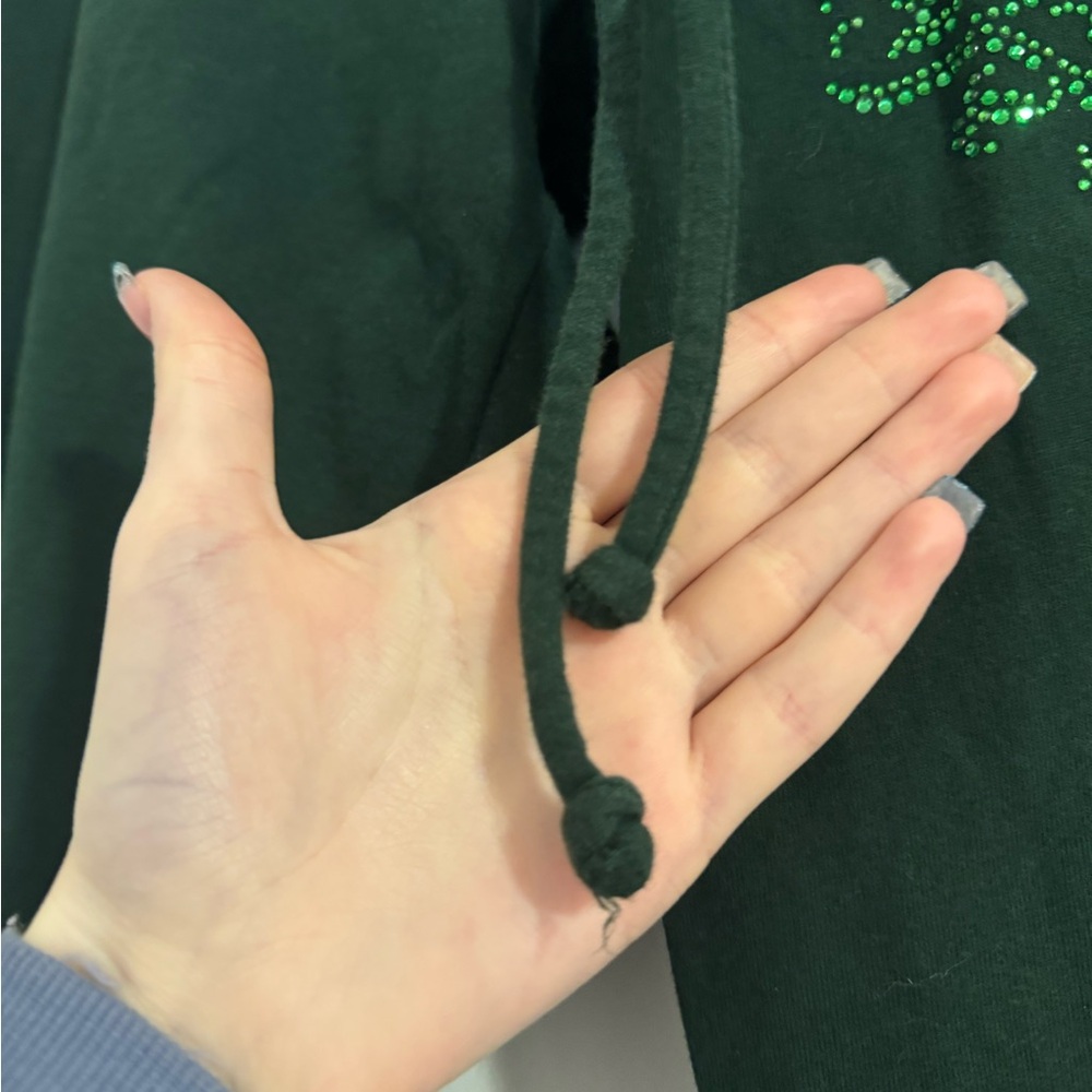 Twisted Heart Green Tracksuit Set with Hoodie and Pants Embellished Bling - Picture 4 of 13